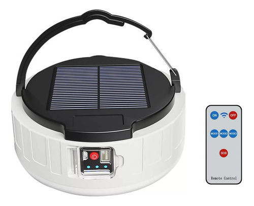 Lampara Solar Emergencia Recargable Cargador Usb + Control