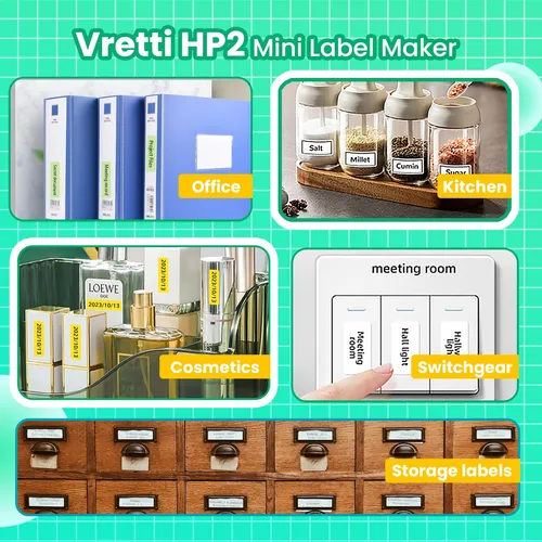 Label Maker Vretti Hp2 Portátil Bluetooth Con Múltiples Plan