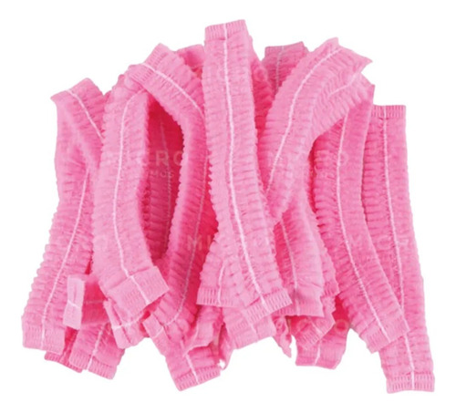 Cofia Gorro Plisado Desechable 50 Pzas- Quirúrgico, Spa Rosa Lisa Unitalla