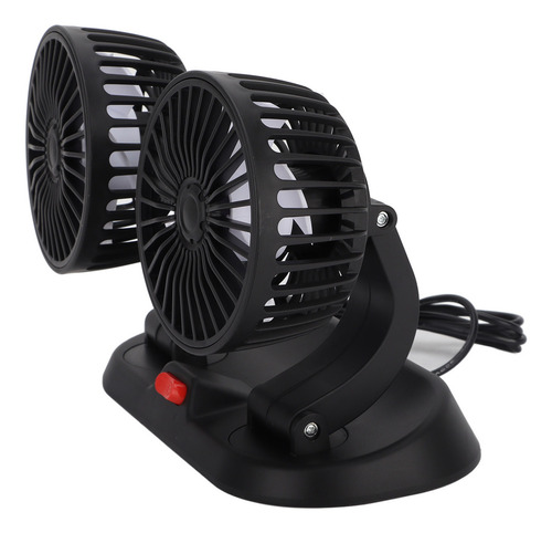 Ventilador De Carro Com Duas Cabeças, Usb, 2 Velocidades, Gi