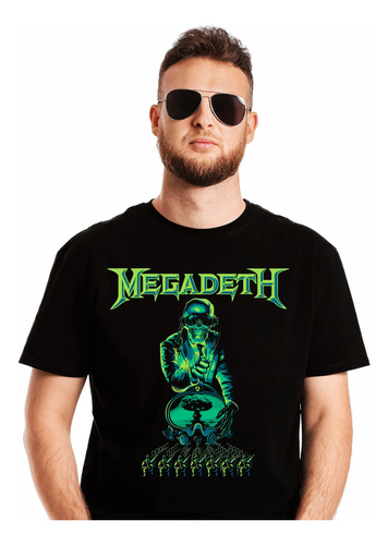 Polera Megadeth Vic Nuclear Bomb Green Metal Abominatron