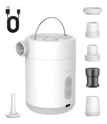 Bomba De Aire Portátil Recargable Para Camas Inflables Y
