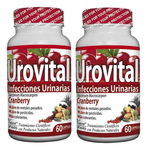 X2 Urovital  Natural Freshly Frasco X60 Cápsulas