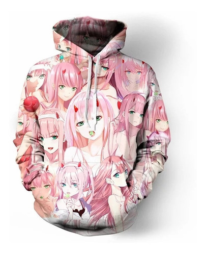 Sudadera 3d Anime Darling In The Franxx !   Zero Two 02