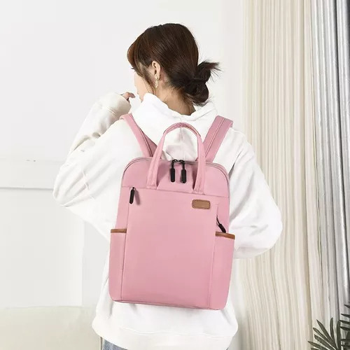 Mochila Oxford Cloth Laptop Bag Viagem De À Prova D'ág Color Rosa