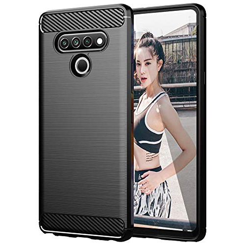 Funda Para LG Stylo 6 Brushed Negro Silicon Tpu Blando-02