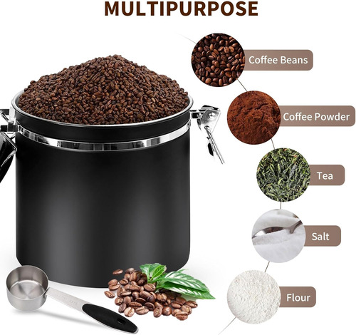 Tarro Contenedor Hermético De Café De 1,2 L Con Cuchara