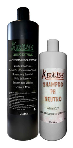 Crespo Extremo 1 Litro + Shampoo Ph Neutro 500 Keraliss