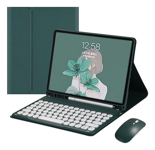 Funda+retro Teclado+mouse Para Galaxy Tab A7 10.4 Sm-t500