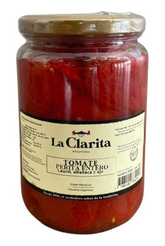 Packx12un-tomate Perita-la Clarita-x600g-kosher-sin Tacc