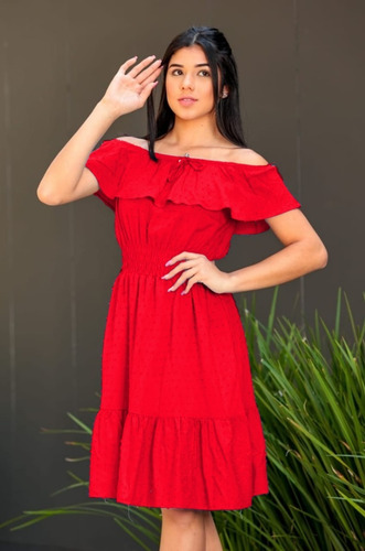 Imagem 8 de 8 de Vestido Juvenil Ciganinha Ombro A Ombro Moda Verão Tendencia