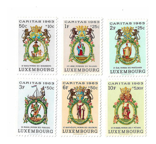  Luxemburgo 1963 Pro Obras Caritas Serie Mint Compl 638/43