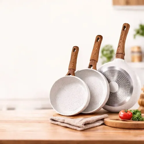 Frigideira Indução 24 Cm Cerâmica Não Gruda Nada Branco