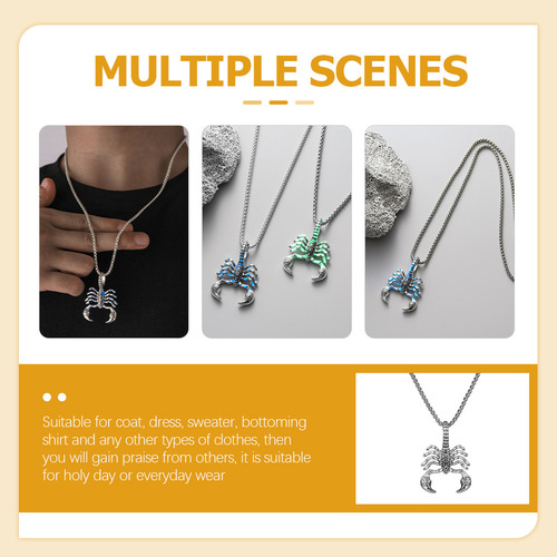 Joyería Para Hombre, Collar De Escorpión, Hip Hop