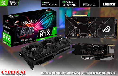 Tarjeta De Video Nvidia Asus Rtx 2080ti 11gb Gddr6 Rog Strix