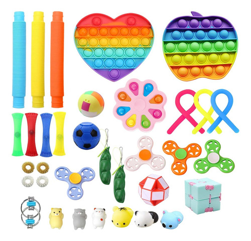 Set 35 Fidget Toy Juguete Sensorial Anti Estrés Para Niños