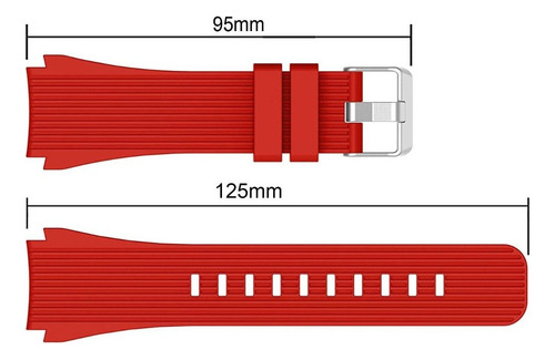 Correa Deportiva Sport Para Smartwatch Foxbox Sport I29 Rojo 2.2 Cm