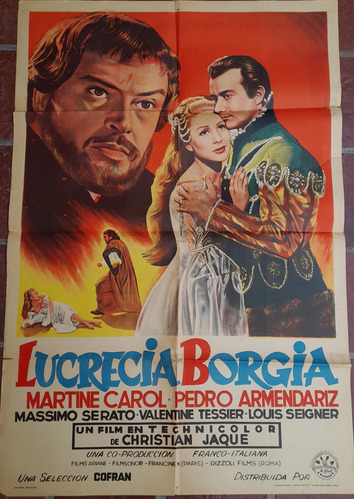 Afiche De Cine Lucrecia Borgia - P.almendariz