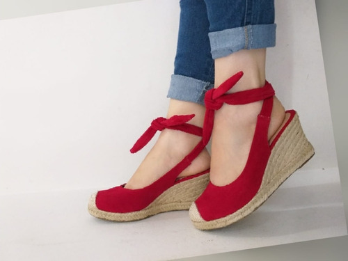 sandália anabela espadrille mercado livre