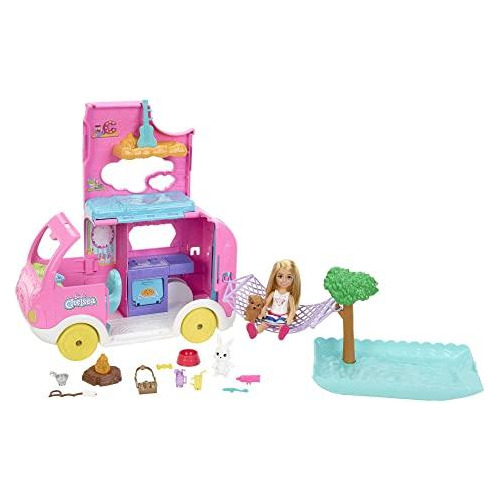 Carro De Muñeca Barbie Camper Chelsea 2 En 1 Con