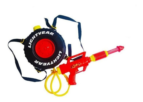 Pistola Lanza Agua Original Cars Con Mochila Tanque