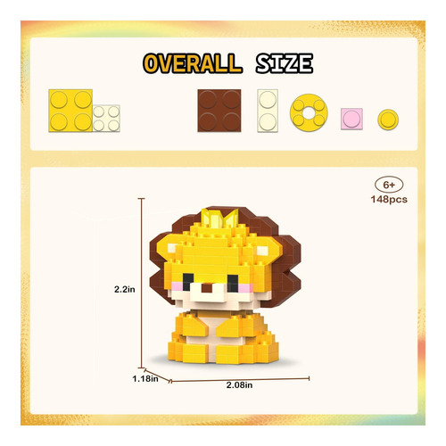 Lion Micro Building Bricks Kits, Lindo Lion Mini Building Y