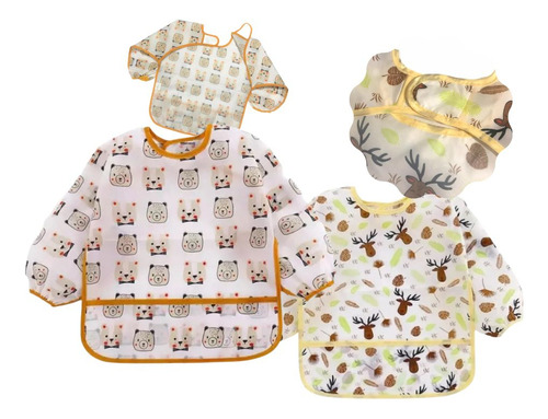 Kit de manga larga con diseño de babero Alce Bear Baby Comfort Style