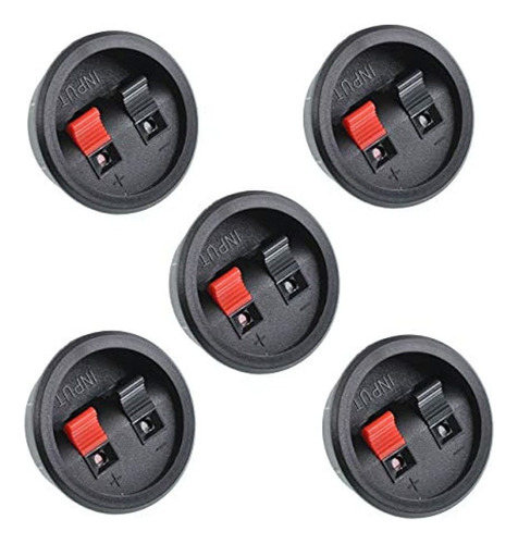 Oiyagai 5pcs 2 Tazas Caja De Sonido Altavoz Terminal Redondo