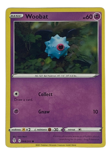 Woobat Carta Pokémon Original Tcg Inglés 068/203