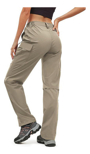 U Pantalones Cargo Estilo Jogger Cintura Alta Bolsillo Lycra