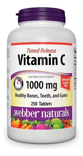 Vitamina C Webber Natura 1000mg - - Unidad a $1130