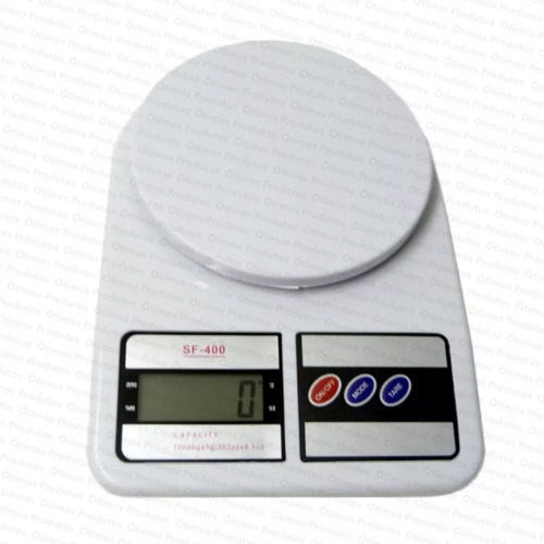Balança Digital Eletrônica Pesa De 1gr Até 10kg Cozinha Cor Branco