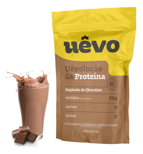 Albumina Uêvo Sabor Surpreendente Refil 1kg - Sabor Explosão De Chocolate