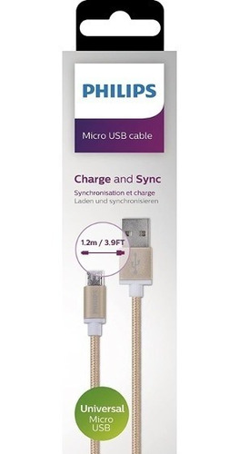 Cable Micro Usb Philps Trensado Carga Rapida 