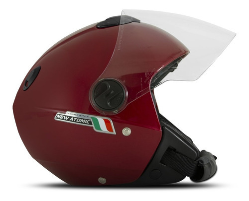 Capacete Aberto Pro Tork New Atomic Elite Viseira Solar Fumê Tamanho Do Capacete 60 Cor Vermelho Pimenta