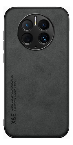 Funda Con Placa De Metal Para Huawei Mate 50 Pro - Negro