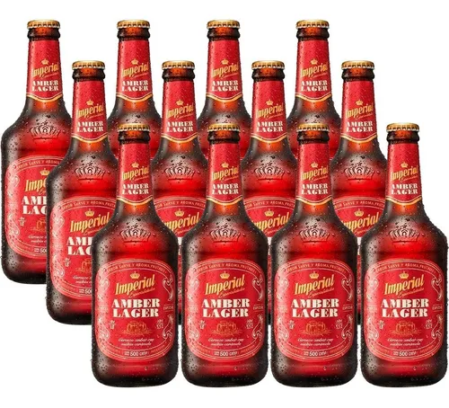 Cerveza Imperial Amber Lager Especialidades Roja 500ml X12