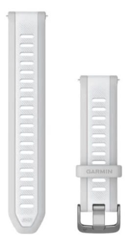 Pulseira Garmin Quick Release 20mm Cinza Com Branco Silicone