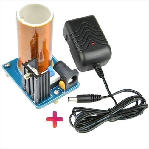 Imagen 2 de 7 de Bobina Tesla Mini + Fuente De Poder 10v Encienda Ampolletas!