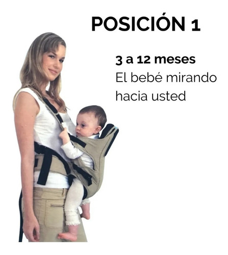 Imagen 8 de 10 de Mochila Portabebe Mediana Reversible Reforzada Priori