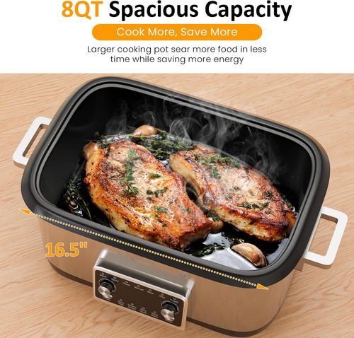 Heynemo 12-in-1 Cooker Lenta Programable, Olla De Olla Lenta