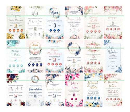 Convite Casamento Floral Rose Interativo Virtual + Sugestão