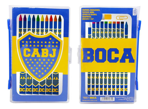 Set Escolar Arte Boca 42 Piezas Original  Bo014 