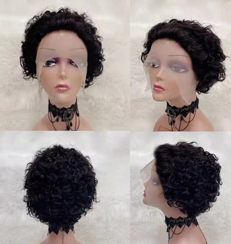 .. Peruca Natural Para Mulheres, Peruca De Renda Pixie