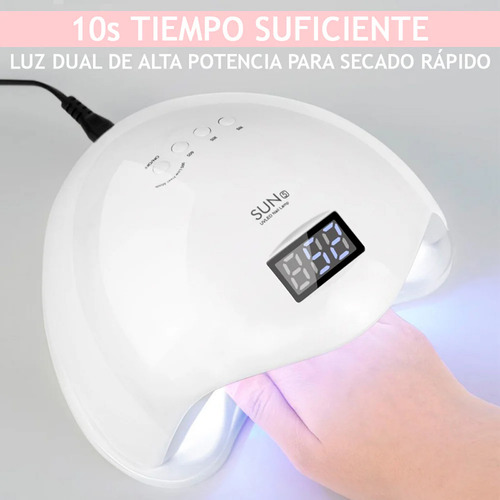 Lampara De Uñas Uv Profesional Secador Uñas Led Con Pantalla