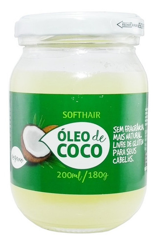 Óleo De Coco Vegano 200 Ml Softhair