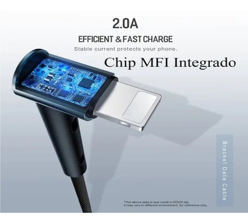 Imagem 4 de 5 de Cabo Lightning 2.1a Turbo Fast 1 Metro