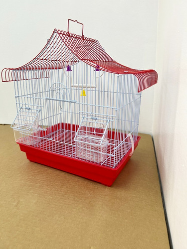 Imagen 5 de 10 de Jaula Pajarito Canario Catita 2 Comederos 38x33x23cm B2102
