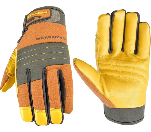 Wells Lamont Wearpower - Guantes De Trabajo De Invierno Híbr