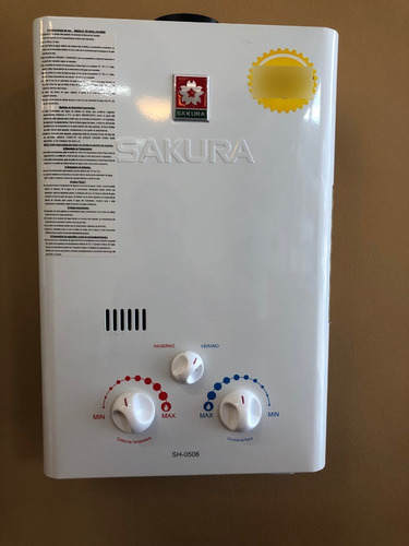 Boiler Calentador De Paso Sakura 6lt 1 Servicio Gas Natural